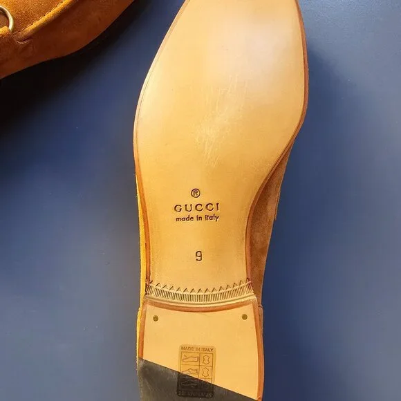 Gucci Men's Light Brown Suede Jordaan Loafer- US 9 - Picture 3 of 3